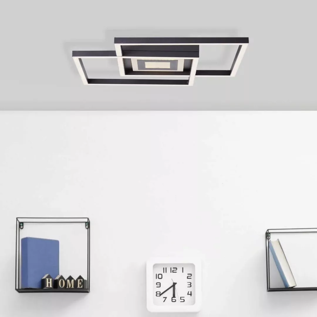 LED Deckenleuchte Metis in Schwarz 4x 8,5W 3600lm günstig online kaufen