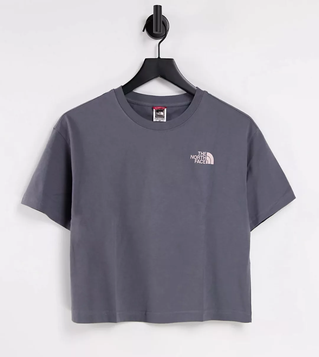 The North Face – Simple Dome – Kurzes T-Shirt in Grau/Rosa, exklusiv bei AS günstig online kaufen