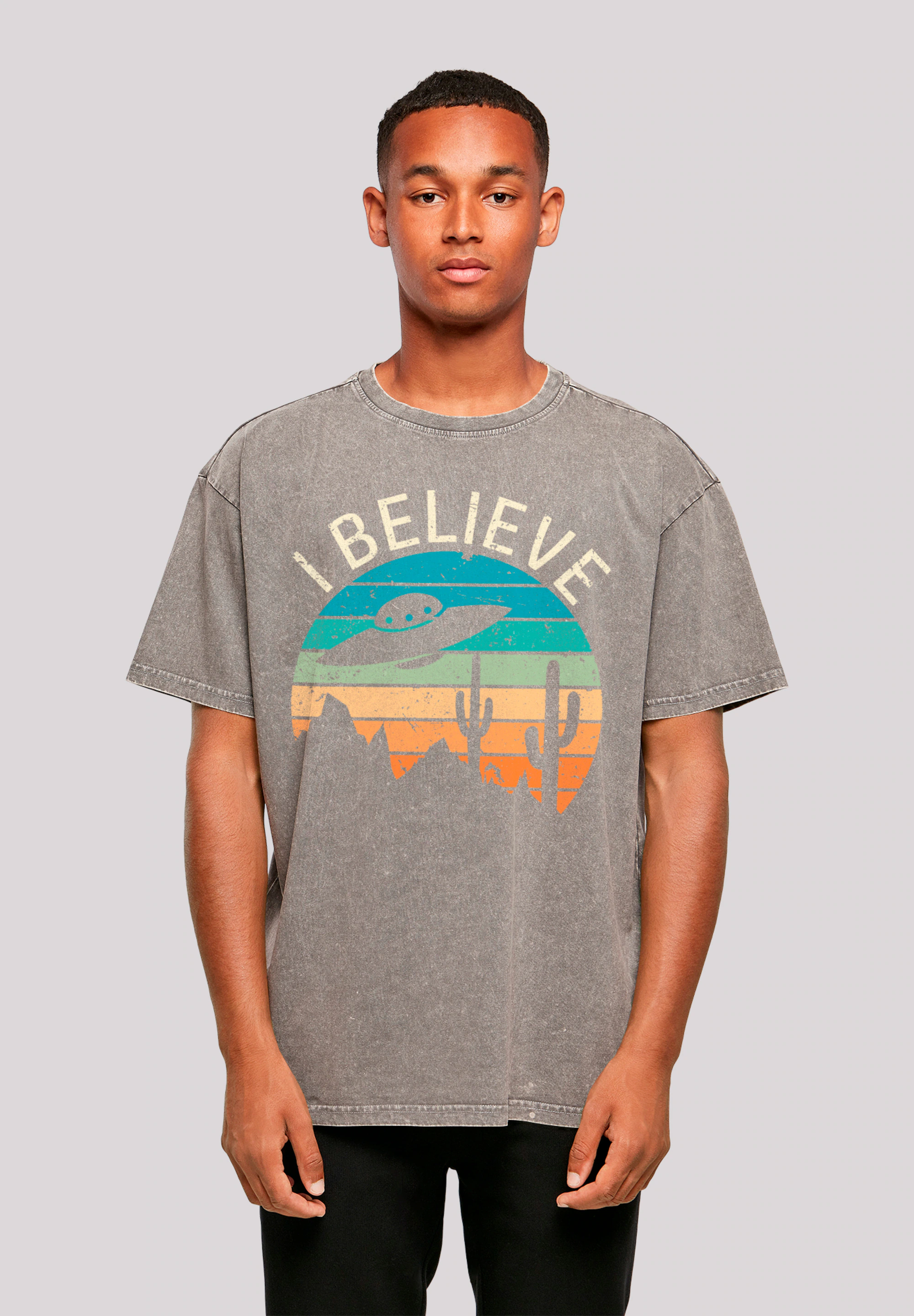 F4NT4STIC T-Shirt "I Believe UFO Alien Sonnenuntergang", Premium Qualität günstig online kaufen