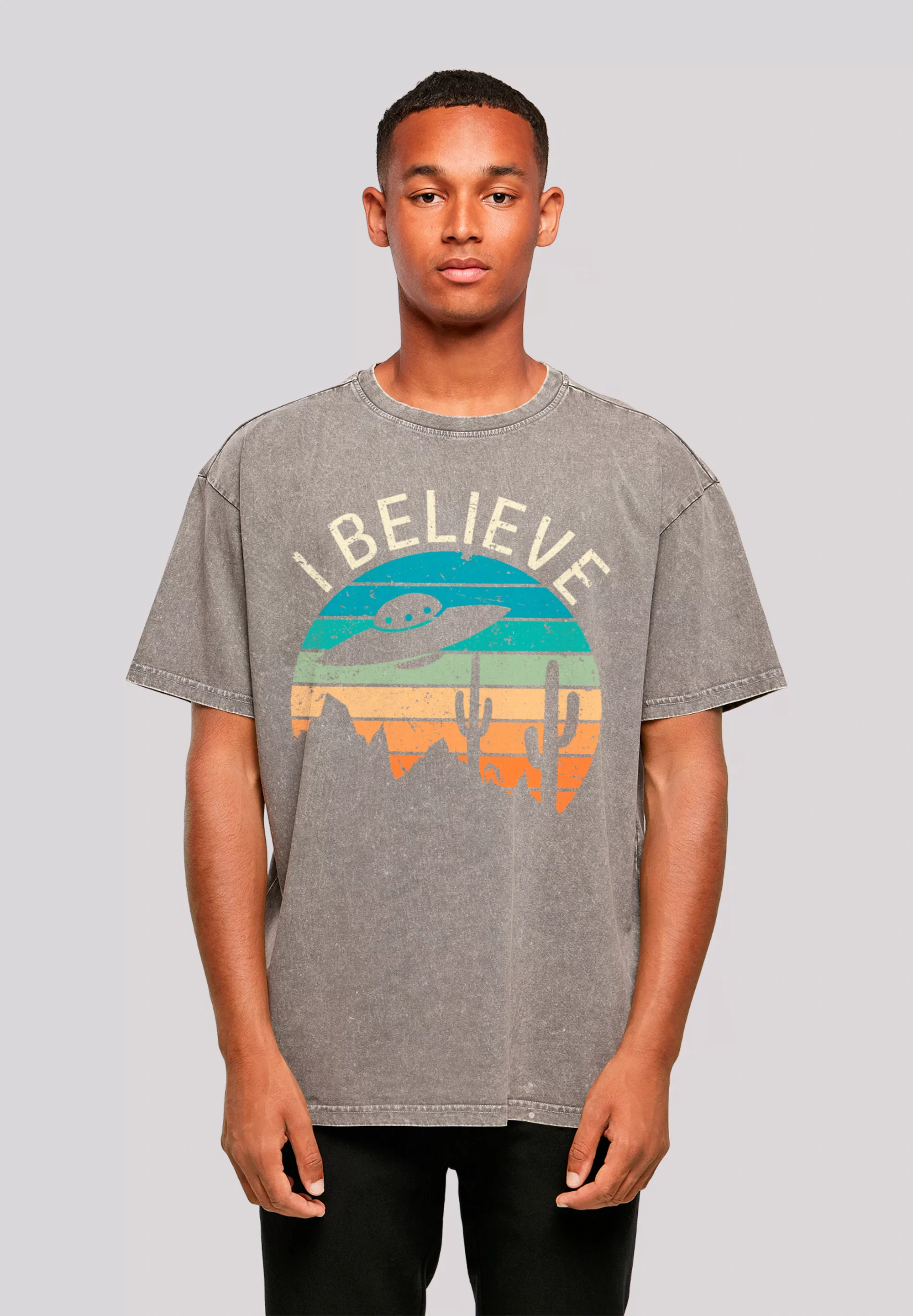 F4NT4STIC T-Shirt "I Believe UFO Alien Sonnenuntergang", Premium Qualität günstig online kaufen