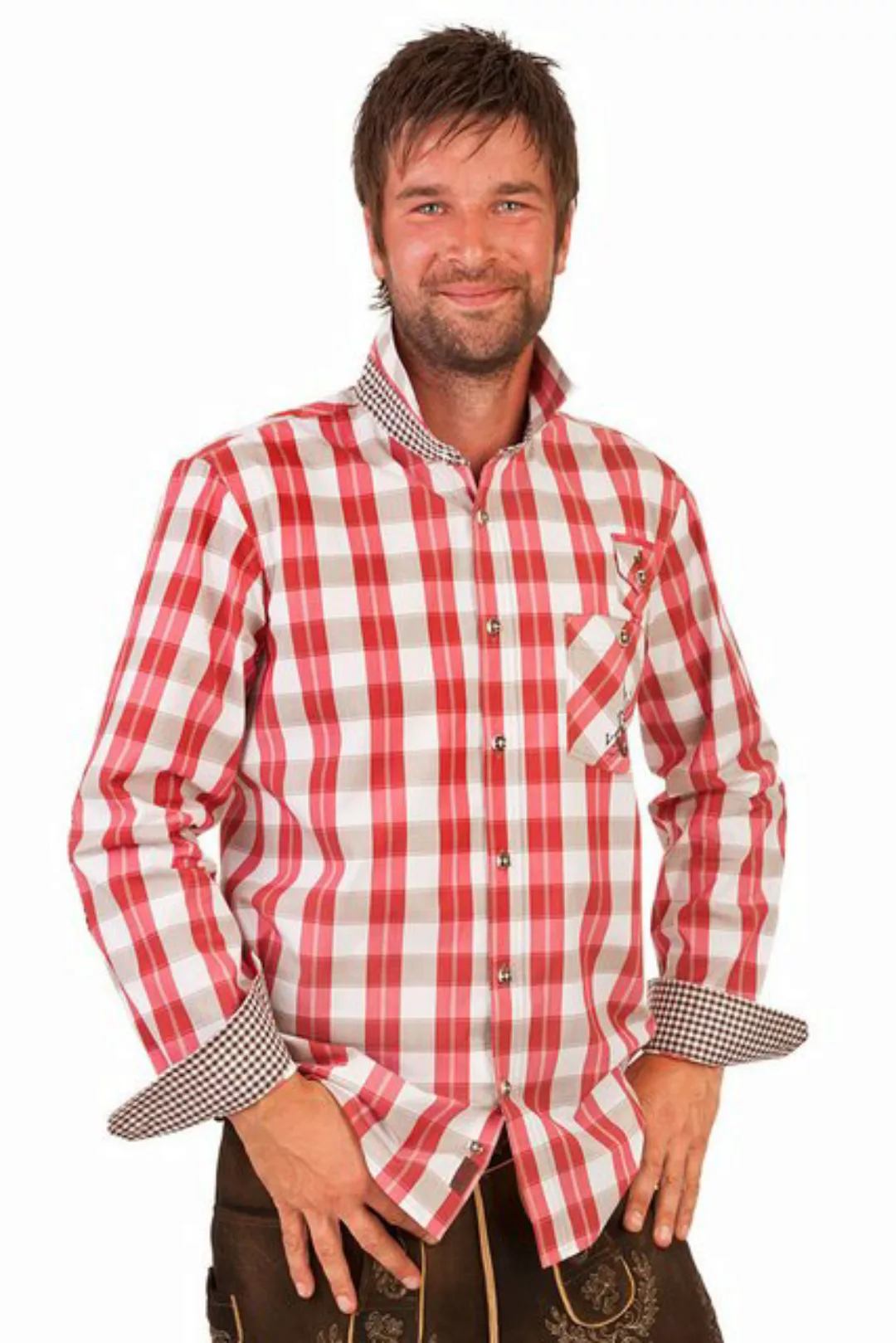 Spieth & Wensky Trachtenhemd Trachtenhemd - NEVADA - cyclam, rot günstig online kaufen