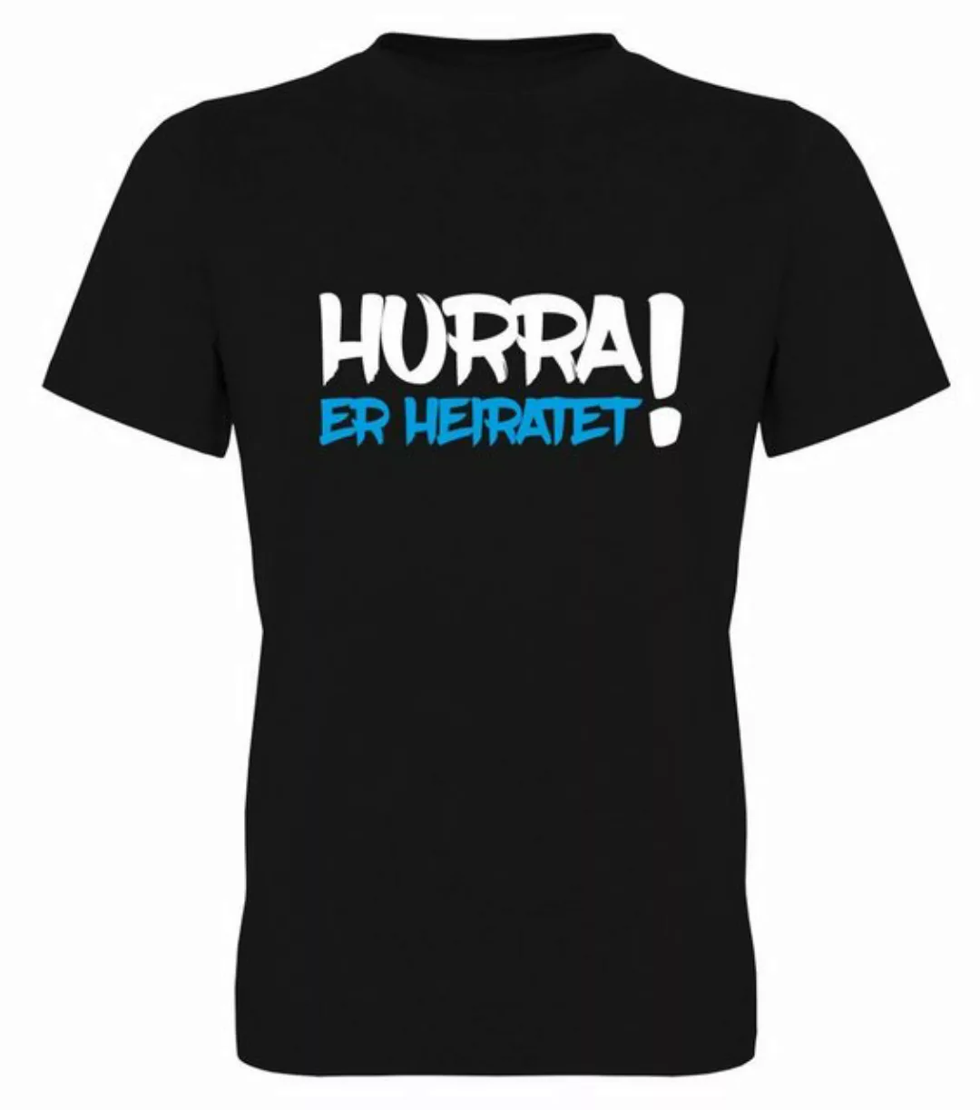 G-graphics T-Shirt Herren T-Shirt - Hurra – er heiratet! JGA-Shirt, Polters günstig online kaufen