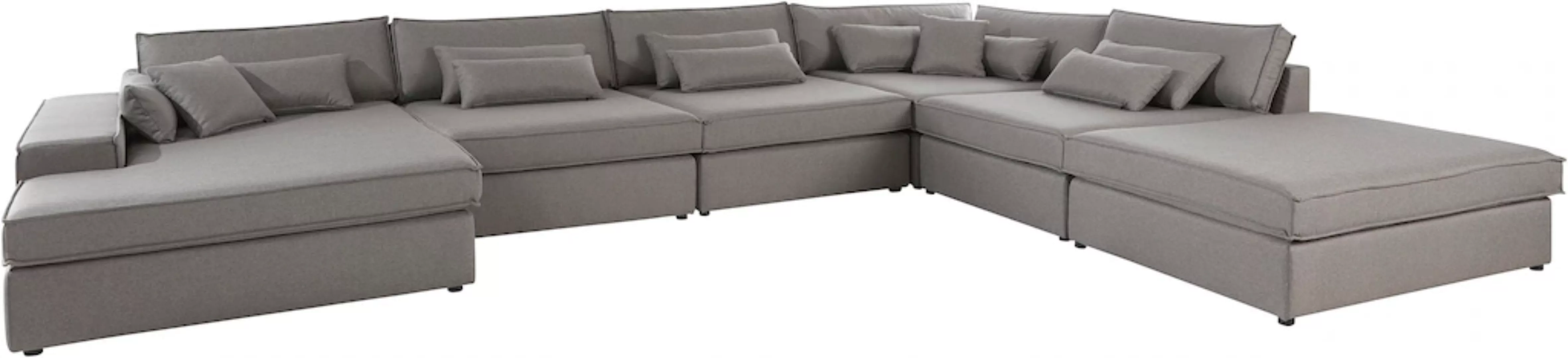 RAUM.ID Wohnlandschaft "Enid U-Form", 6 Teile, bestehend aus Modulen, in vi günstig online kaufen
