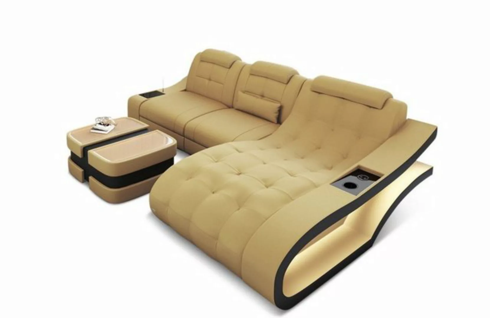 Sofa Dreams Ecksofa Polster Stoff Couch Sofa Elegante A - L Form Stoffsofa, günstig online kaufen