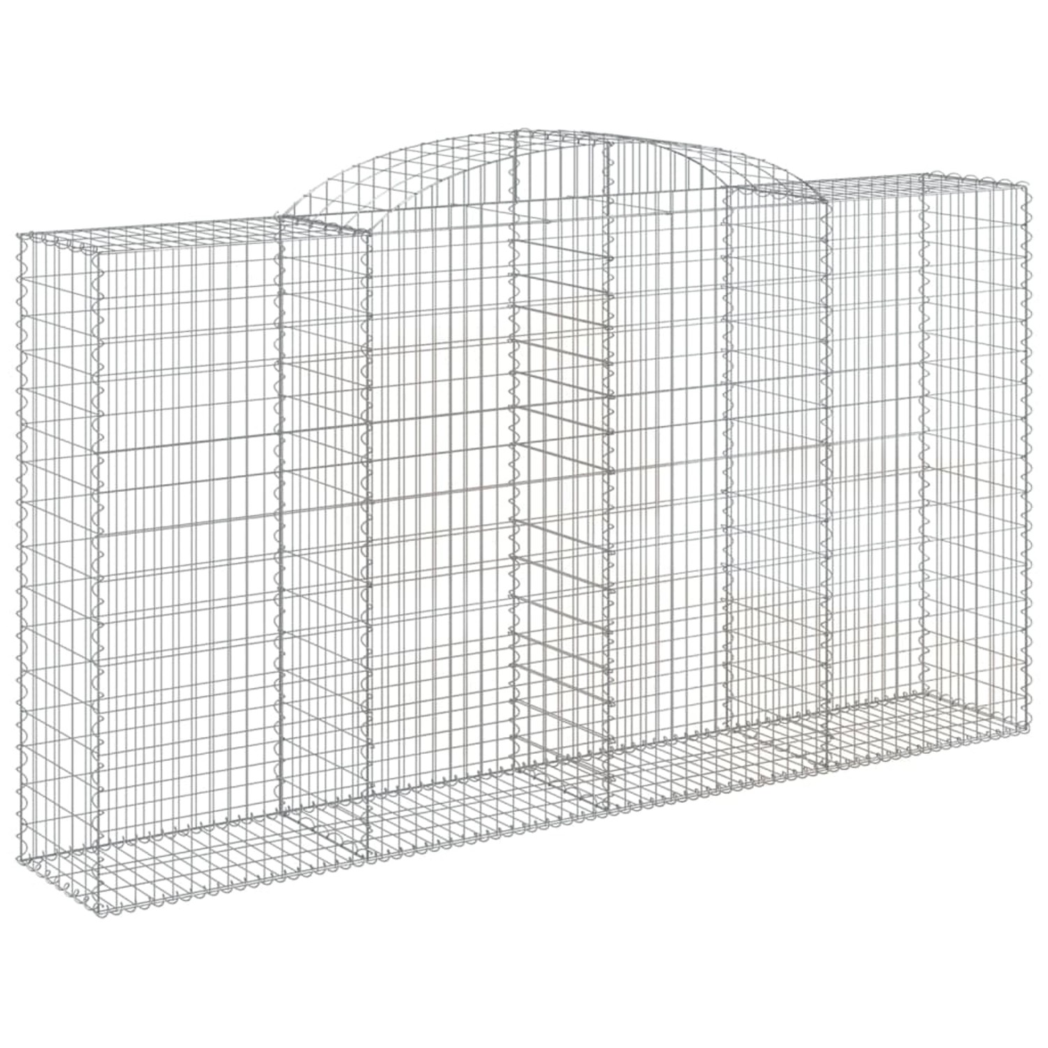 vidaXL Gabionen mit Hochbogen 2 Stk 300x50x160/180cm Eisen 1667347 günstig online kaufen