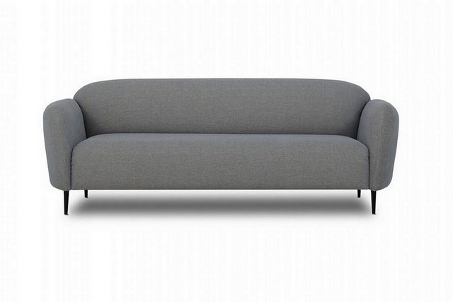 daslagerhaus living Big-Sofa Sofa Milos 3,5 Sitzer Stoff grau günstig online kaufen