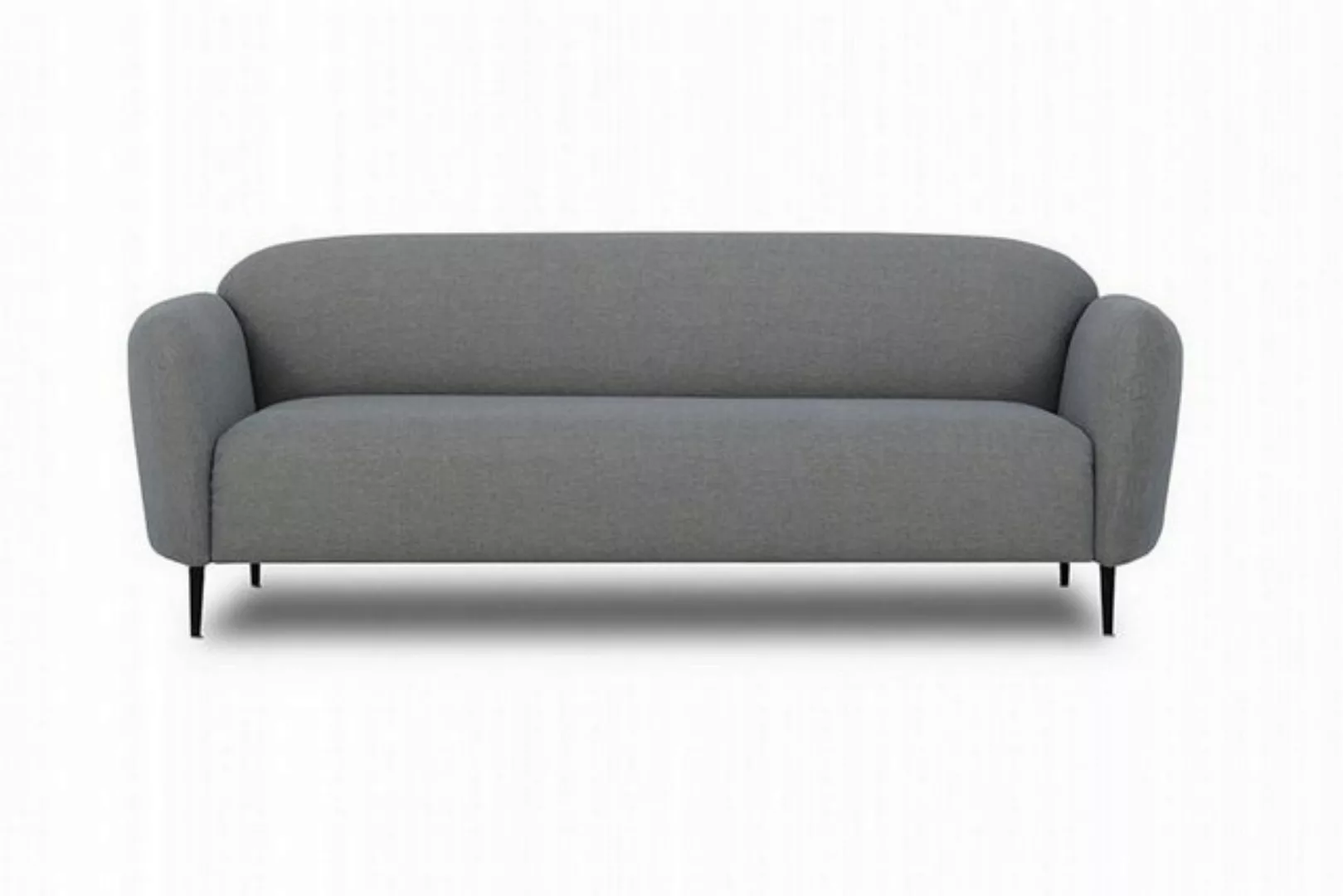 daslagerhaus living Big-Sofa Sofa Milos 3,5 Sitzer Stoff grau günstig online kaufen