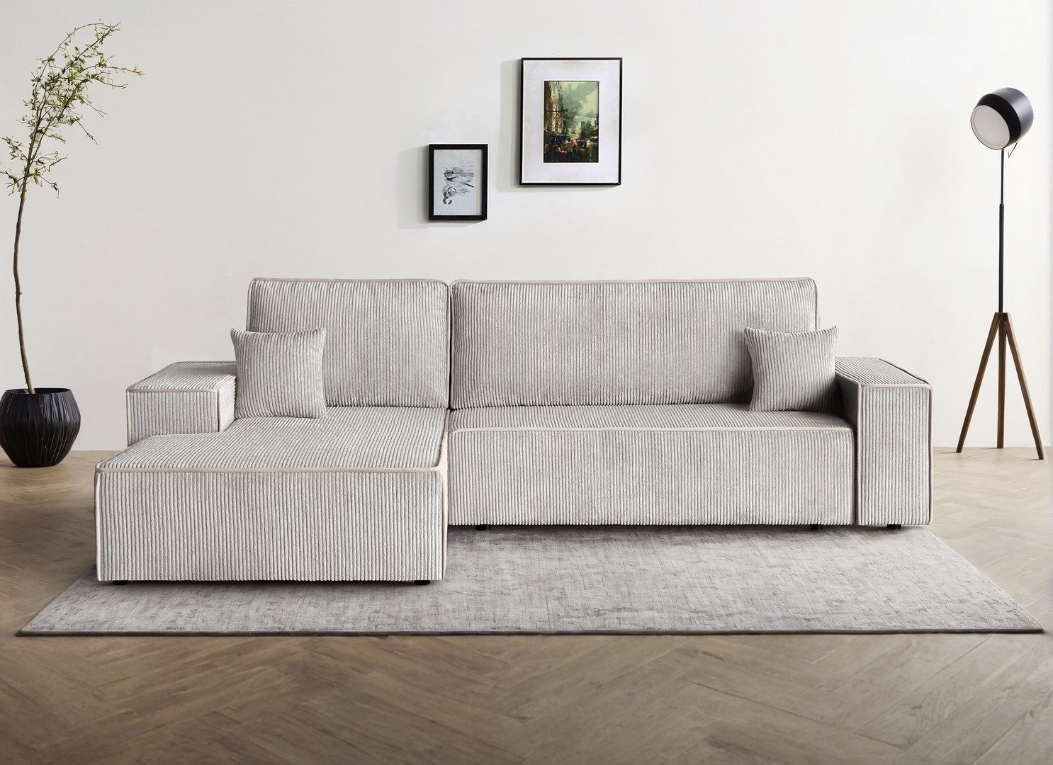 Beautysofa Ecksofa ERNI, inkl. Schlaffunktion, Bettkasten, günstig online kaufen