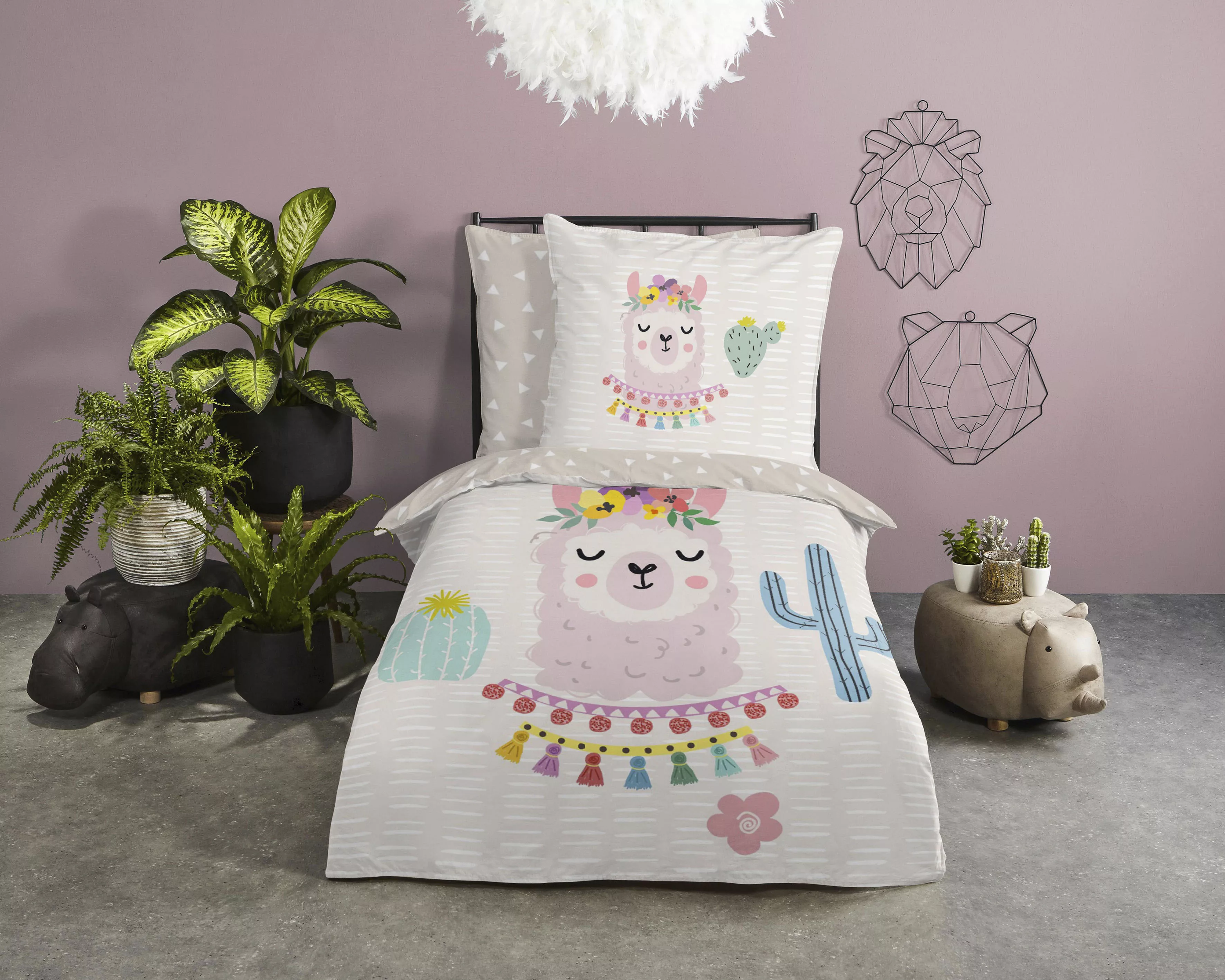 good morning Kinderbettwäsche »Llama«, (2 tlg.) günstig online kaufen