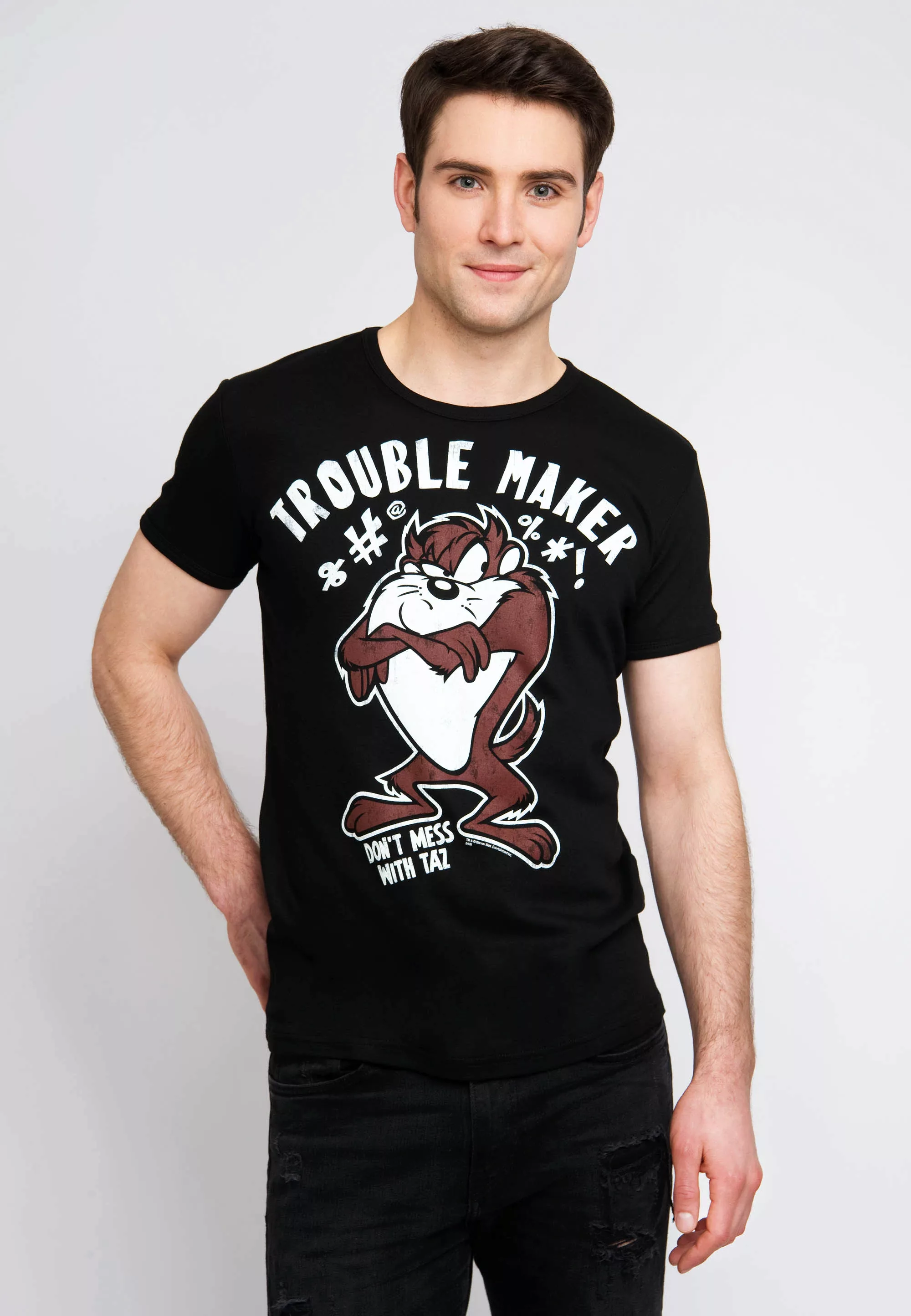 LOGOSHIRT T-Shirt "Looney Tunes - Taz - Trouble Maker", mit tollem Taz-Prin günstig online kaufen