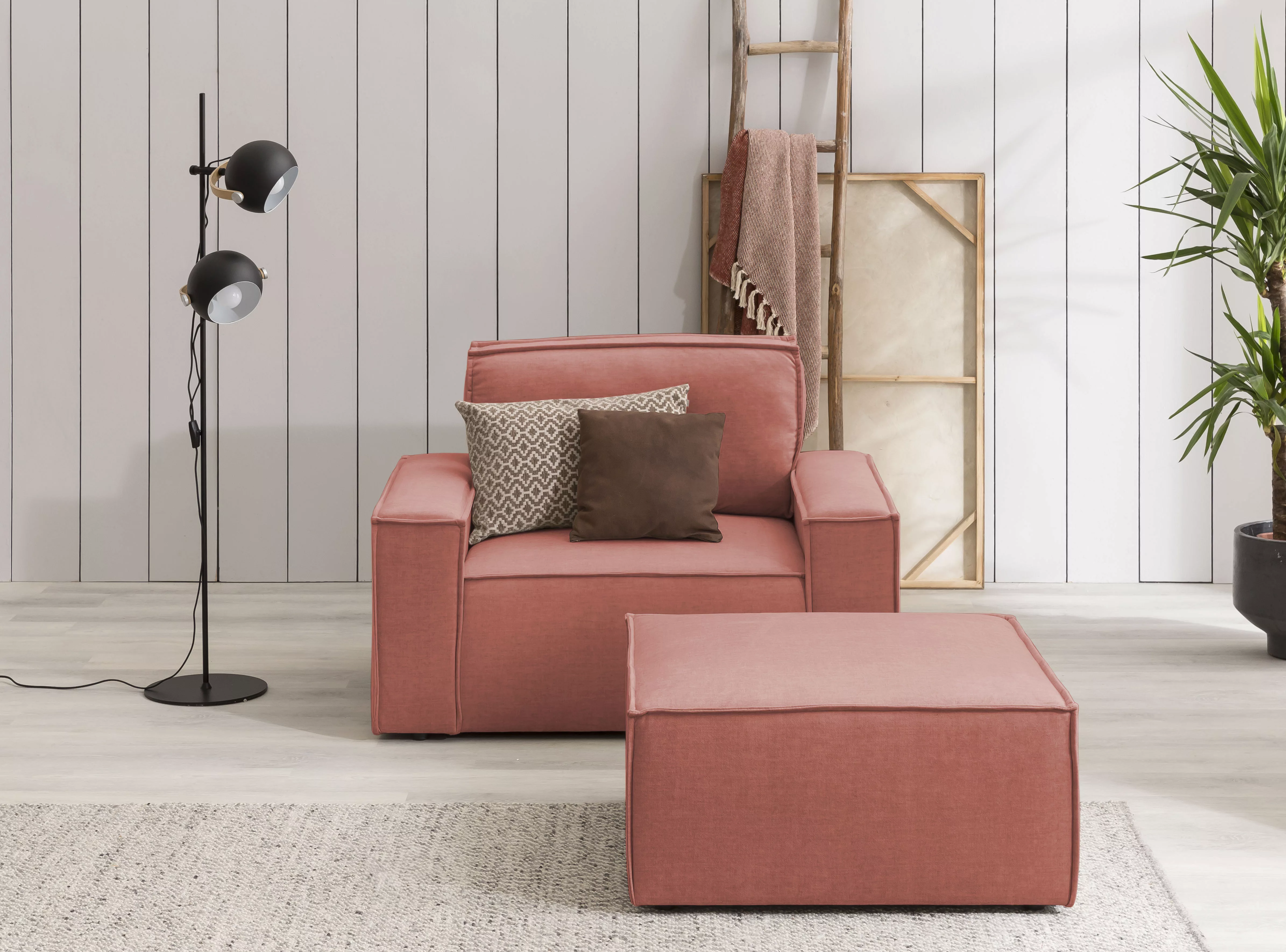 Home affaire Sessel "SHERWOOD", Loveseat und Hocker im Set, passend zur Pol günstig online kaufen