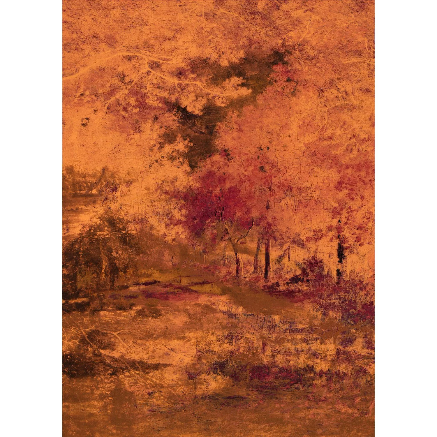 Sanders & Sanders Fototapete Herbst Dunkelorange 200 x 280 cm 611977 günstig online kaufen