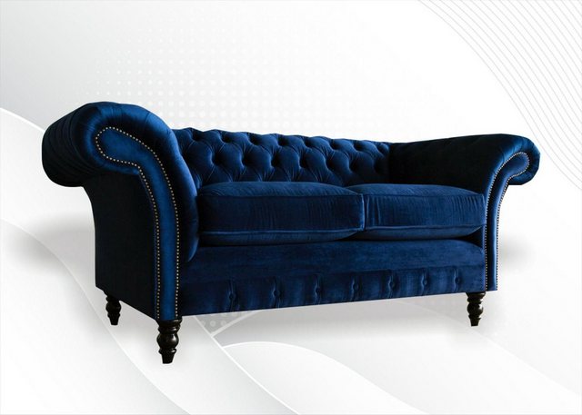 Xlmoebel Sofa Neu Luxus Chesterfield Zweisitzer Polstersofa aus Textilstoff günstig online kaufen