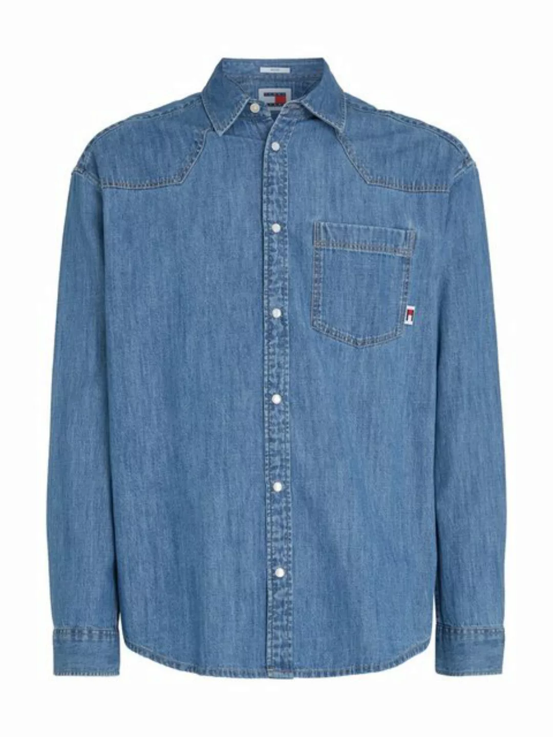 Tommy Jeans Jeanshemd TJM RLX WESTERN DENIM SHIRT mit Brusttasche günstig online kaufen