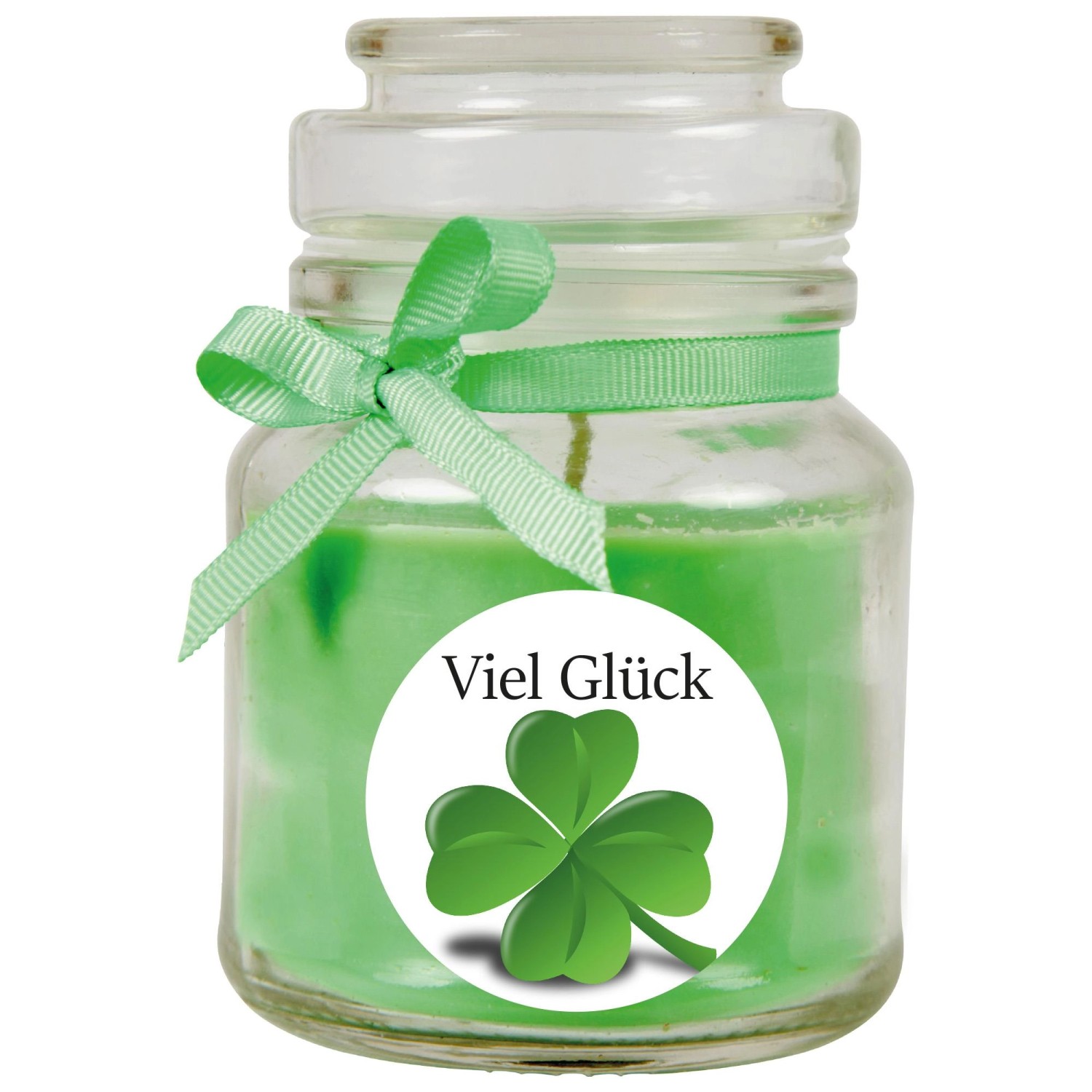 HS Candle Duftkerze & Glas Viel Glück Grün Kokos günstig online kaufen