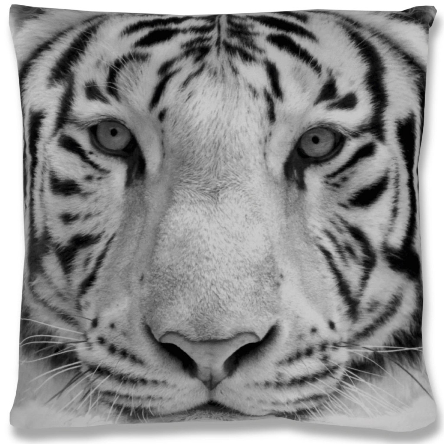 Bestlivings Kissenhülle Fotodruck 40 x 40 cm Tiger Grey Ohne Füllung günstig online kaufen