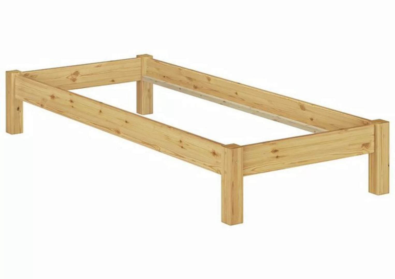 ERST-HOLZ Bett Bettrahmen Futongestell Kiefer massiv 100x200, Kieferfarblos günstig online kaufen