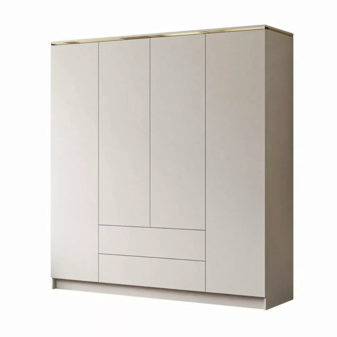 Lookway Kleiderschrank AURORA 4D2SZ KASCHMIR mit Schubladen Breite: 200 cm günstig online kaufen