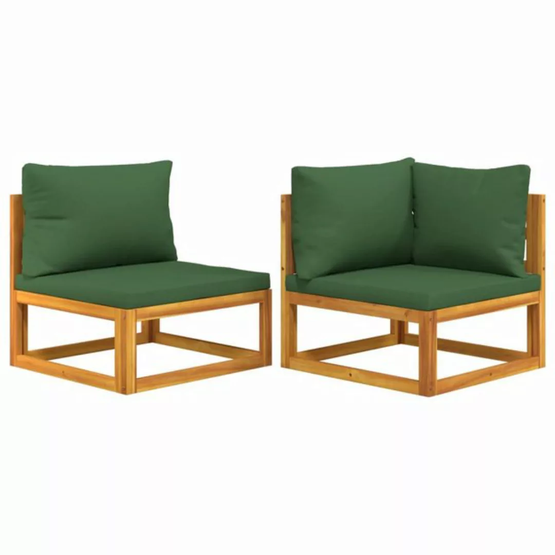 Vidaxl 2-tlg. Garten-sofa-set Mit Kissen Massivholz Akazie günstig online kaufen