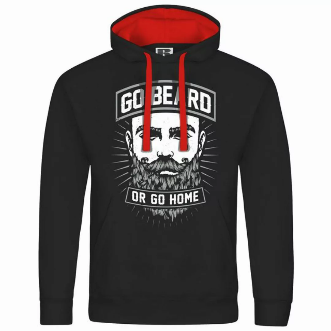 deinshirt Kapuzenpullover Herren Kapuzenpullover Go beard or go home Mit Pr günstig online kaufen