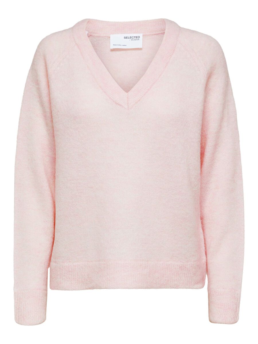 SELECTED V-ausschnitt Pullover Damen Pink günstig online kaufen