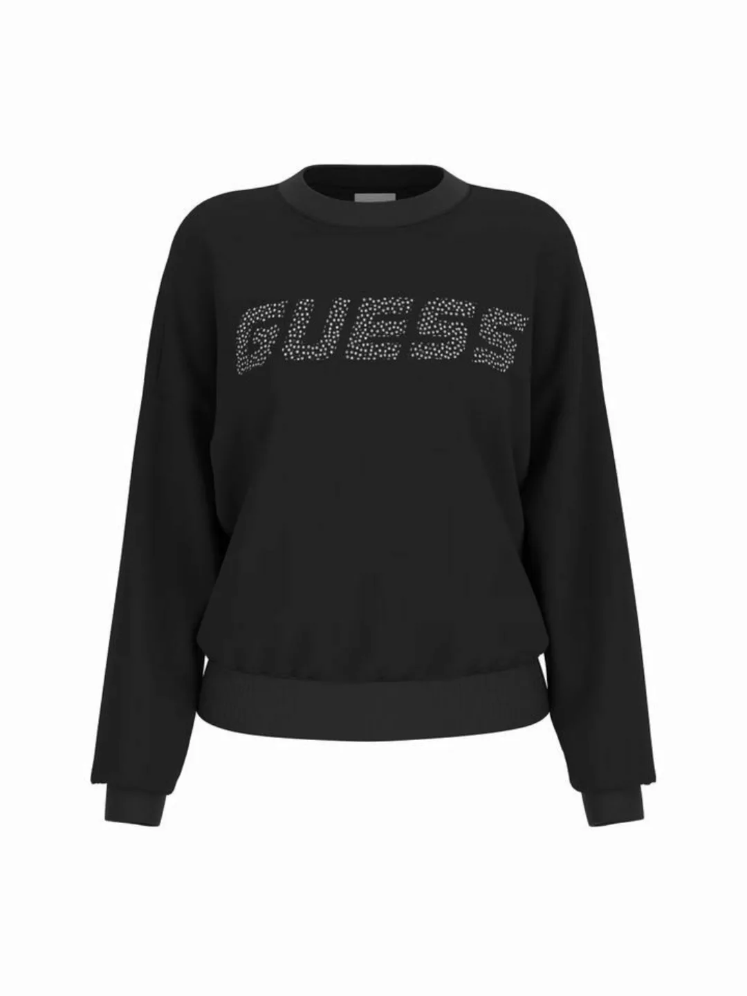 Guess Sweatshirt – Pullover mit Strassstein-Logo günstig online kaufen