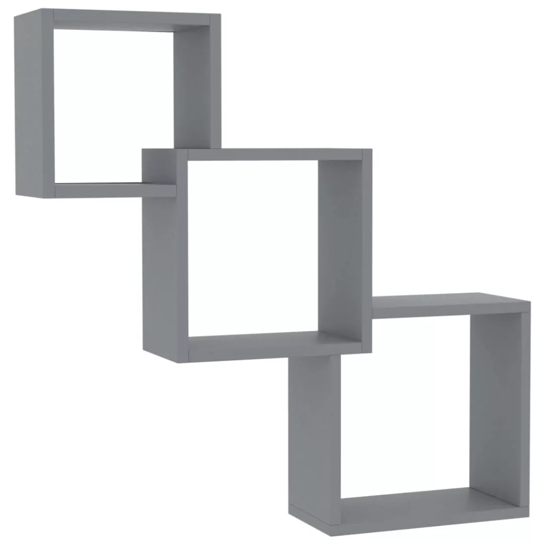 Cube Wandregale Grau 84,5×15×27 Cm Spanplatte günstig online kaufen