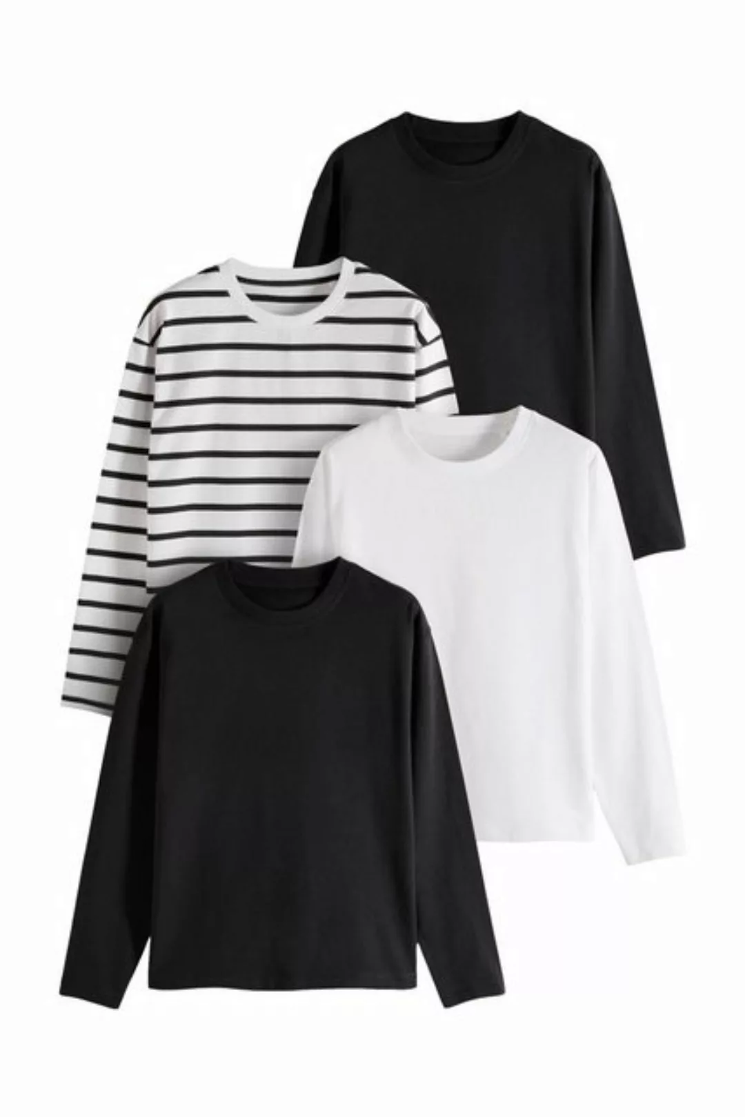 The Set Langarmshirt The Set Langarmshirts aus schwerem Stoff, 4er-Pack (4- günstig online kaufen