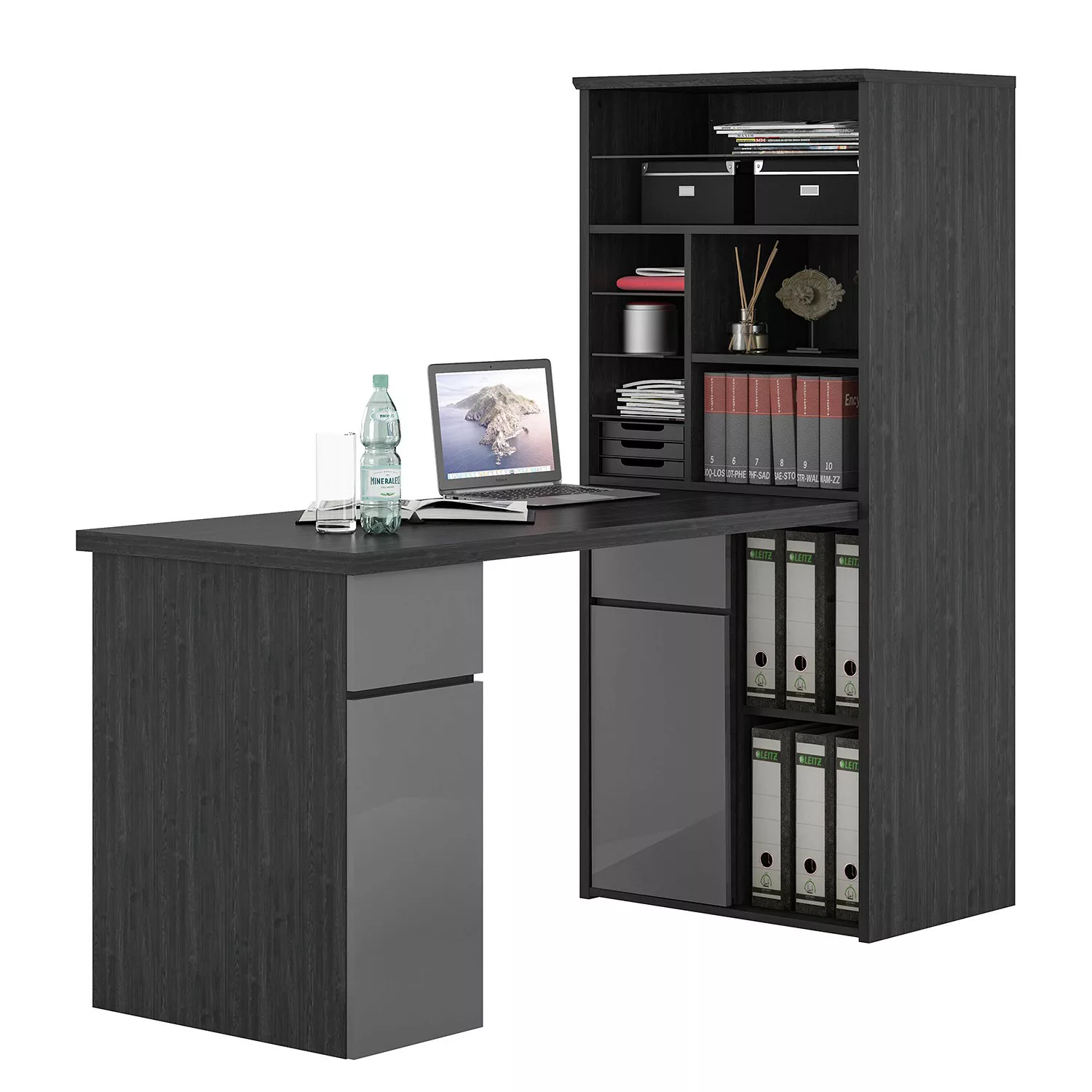 home24 Schreibtisch-Kombination Mini-Office günstig online kaufen