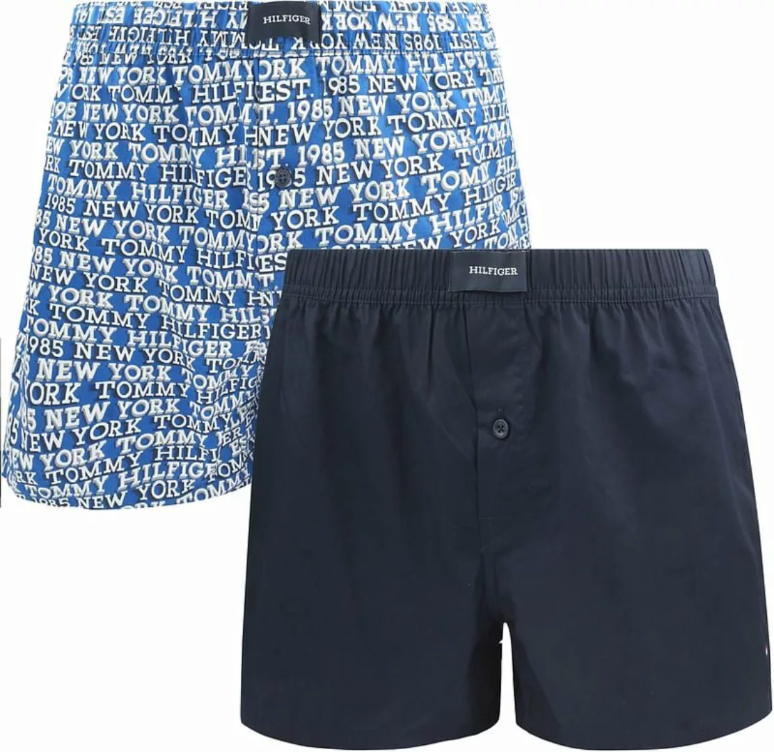 Tommy Hilfiger Boxer Woven 2-Pack Marine Blau - Größe M günstig online kaufen