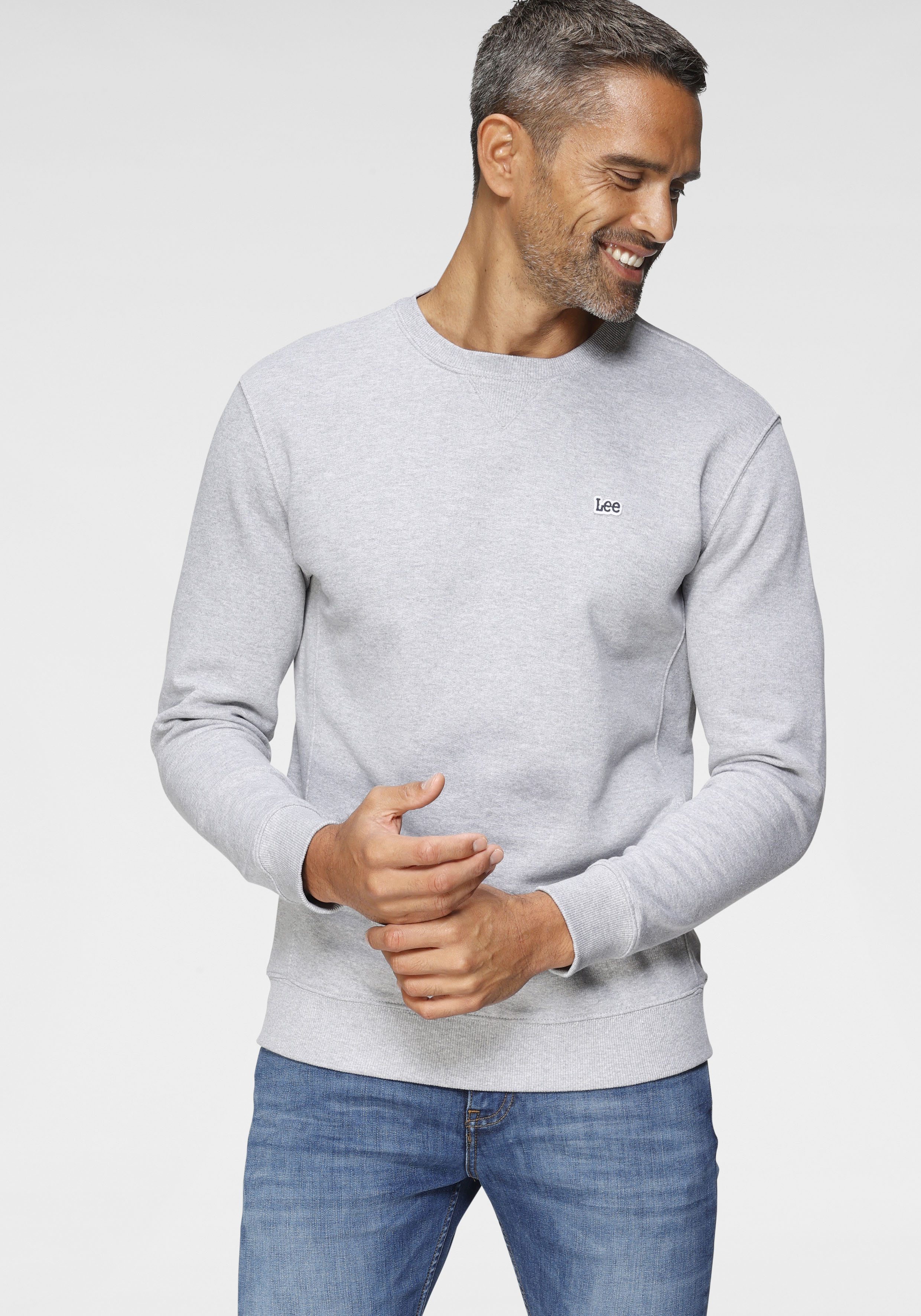 Lee Herren Rundhals Sweatshirt Plain Crew günstig online kaufen