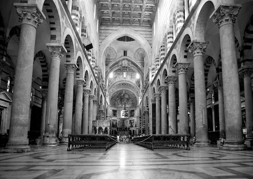 Papermoon Fototapete »Kirche, Altar, Gotteshaus Schwarz & Weiß« günstig online kaufen