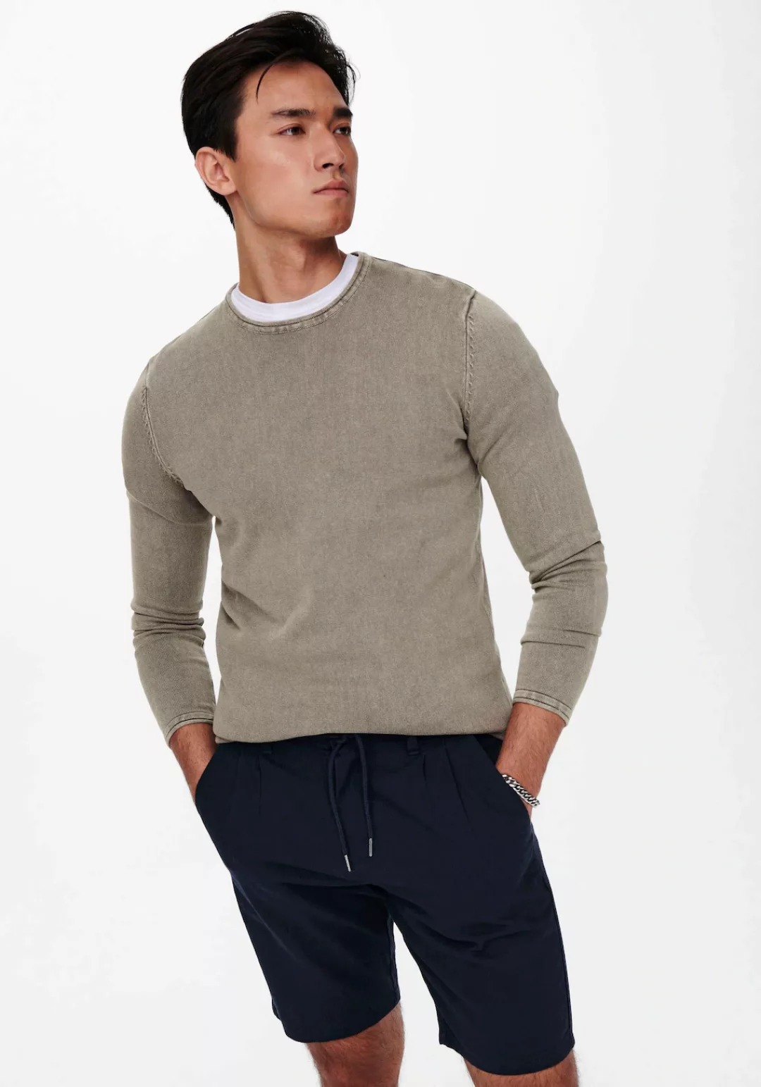 ONLY & SONS Rundhalspullover ONSGARSON 12 WASH CREW KNIT NOOS günstig online kaufen