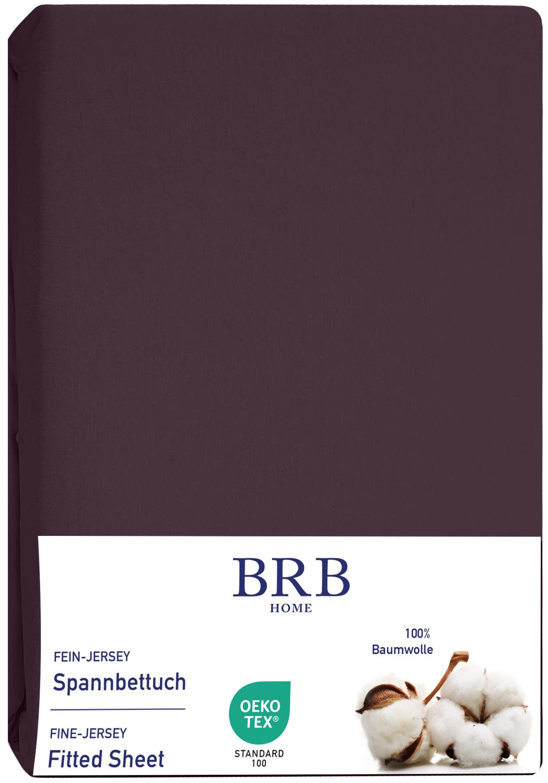 BRB HOME Spannbettlaken Spannbettuch Jersey Baumwolle günstig online kaufen