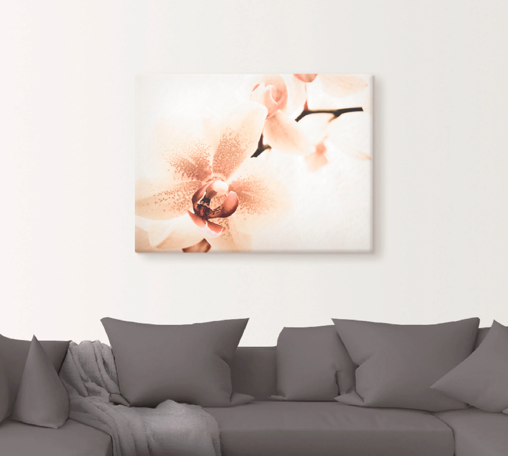 Artland Wandbild »Orchidee abstrakte Collage«, Blumen, (1 St.), als Leinwan günstig online kaufen