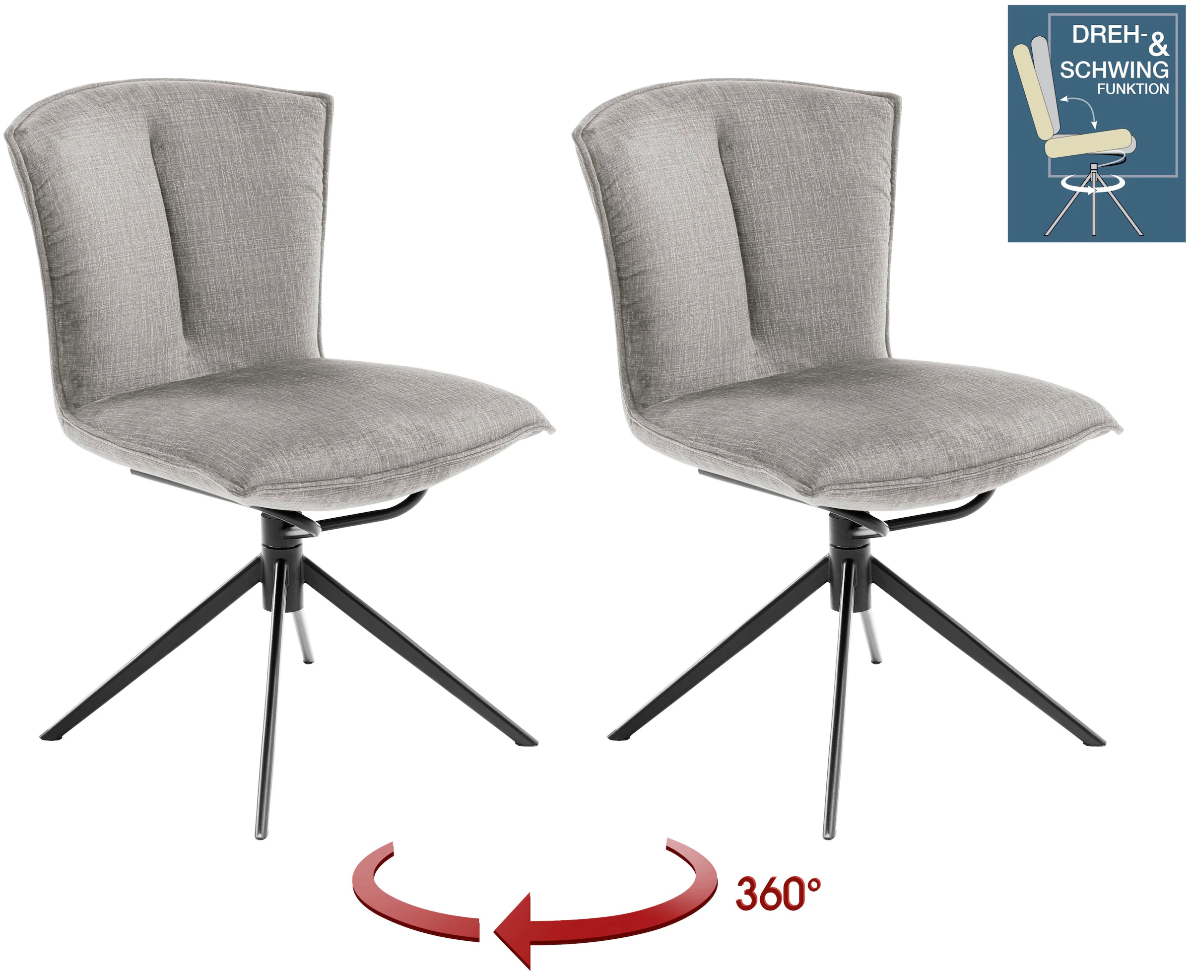 MCA furniture 4-Fußstuhl "NALON Esszimmerstuhl (2er Set) - Stuhl", (Set), 2 günstig online kaufen