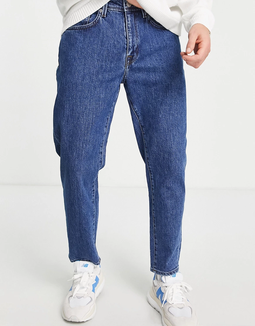 Selected Homme – Chris – Jeans mit kurzem, lockerem Schnitt aus Bio-Baumwol günstig online kaufen