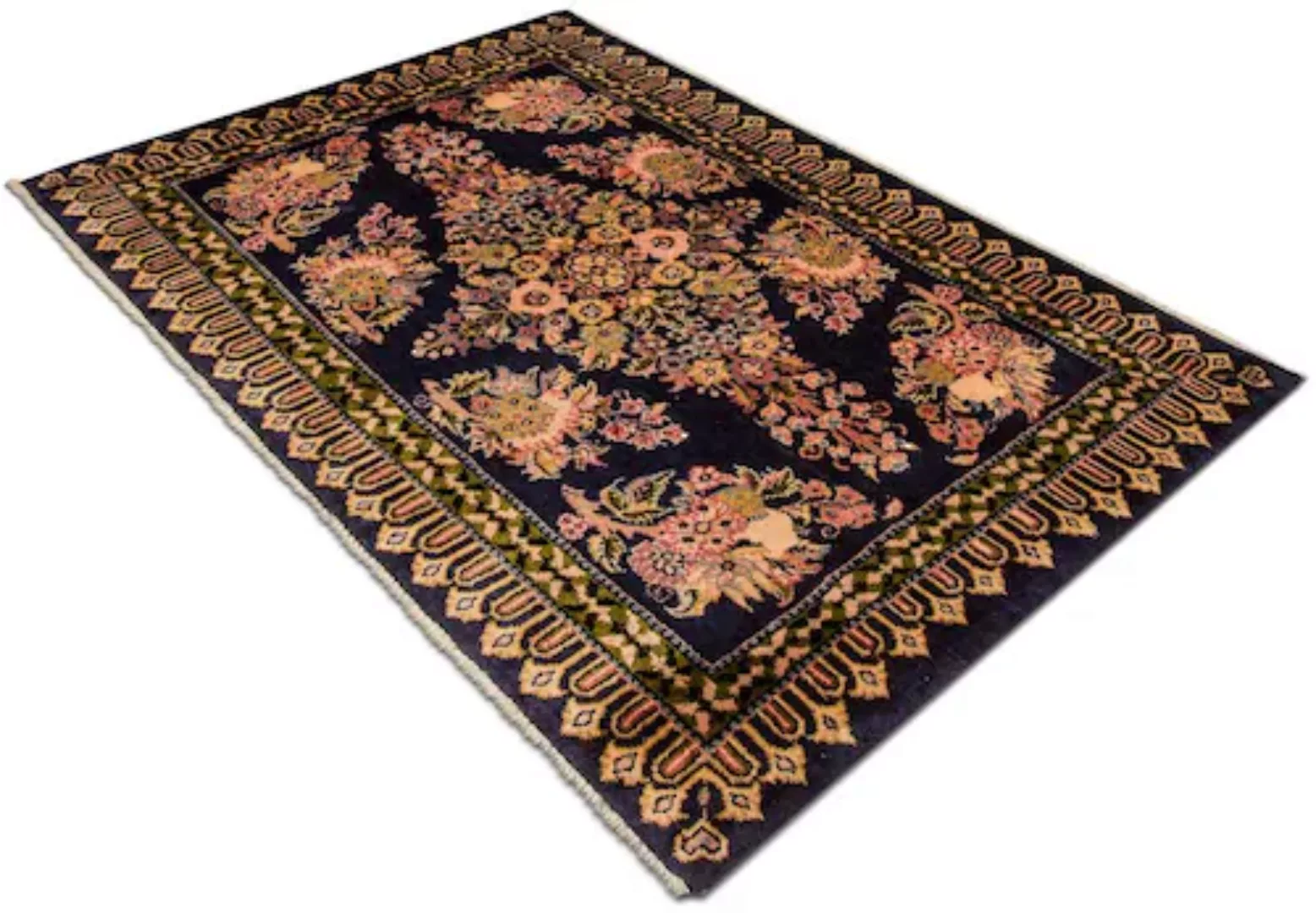 morgenland Teppich »Keshan Teppich handgeknüpft blau«, rechteckig günstig online kaufen