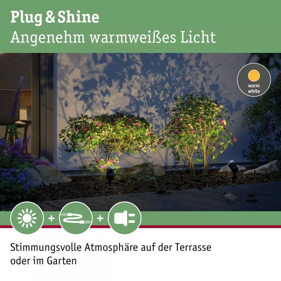 Paulmann Plug & Shine Erdspießlampe Pike 3.000K günstig online kaufen