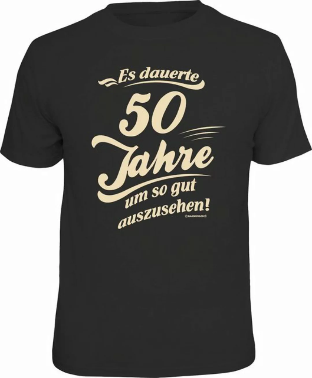 RAHMENLOS® T-Shirt Das Geschenk zum 50. Geburtstag - Es dauerte 50 Jahre günstig online kaufen