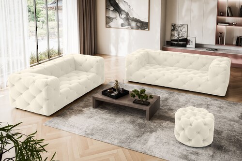 Places of Style 2-Sitzer "FOLLINA", 2-Sitzer Sofa mit klassischer Chesterfi günstig online kaufen
