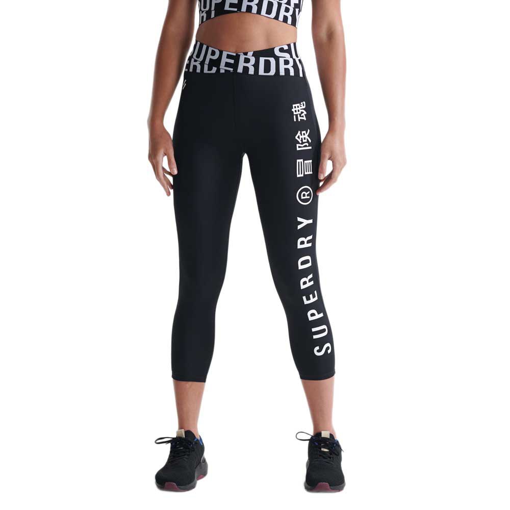 Superdry Training Cross Leggings 2XS Black / White Bold günstig online kaufen