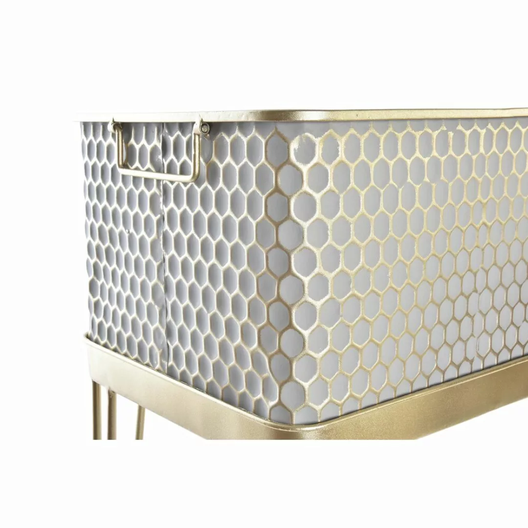 Satz Blumentöpfe Dkd Home Decor Grau Golden Metall Araber (40,5 X 31 X 76 C günstig online kaufen