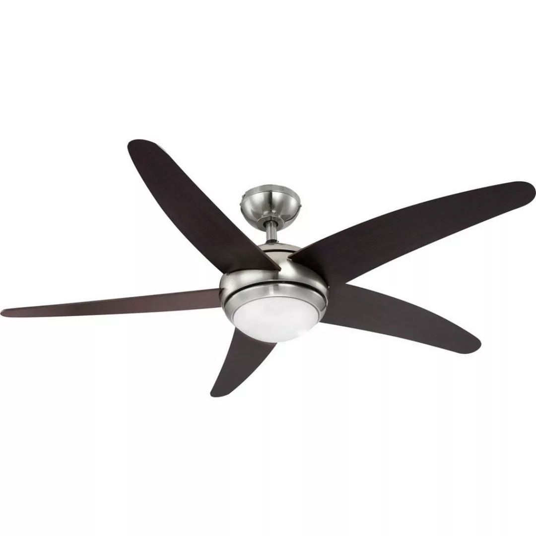 GLOBO Deckenventilator 306 nickel matt Opal H/D: ca. 37x132 cm max. 80 W günstig online kaufen