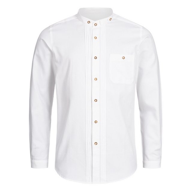 OCCULTO Trachtenhemd Trachtenhemd OC-Fredi, Weiss mit Stehkragen, Regular F günstig online kaufen