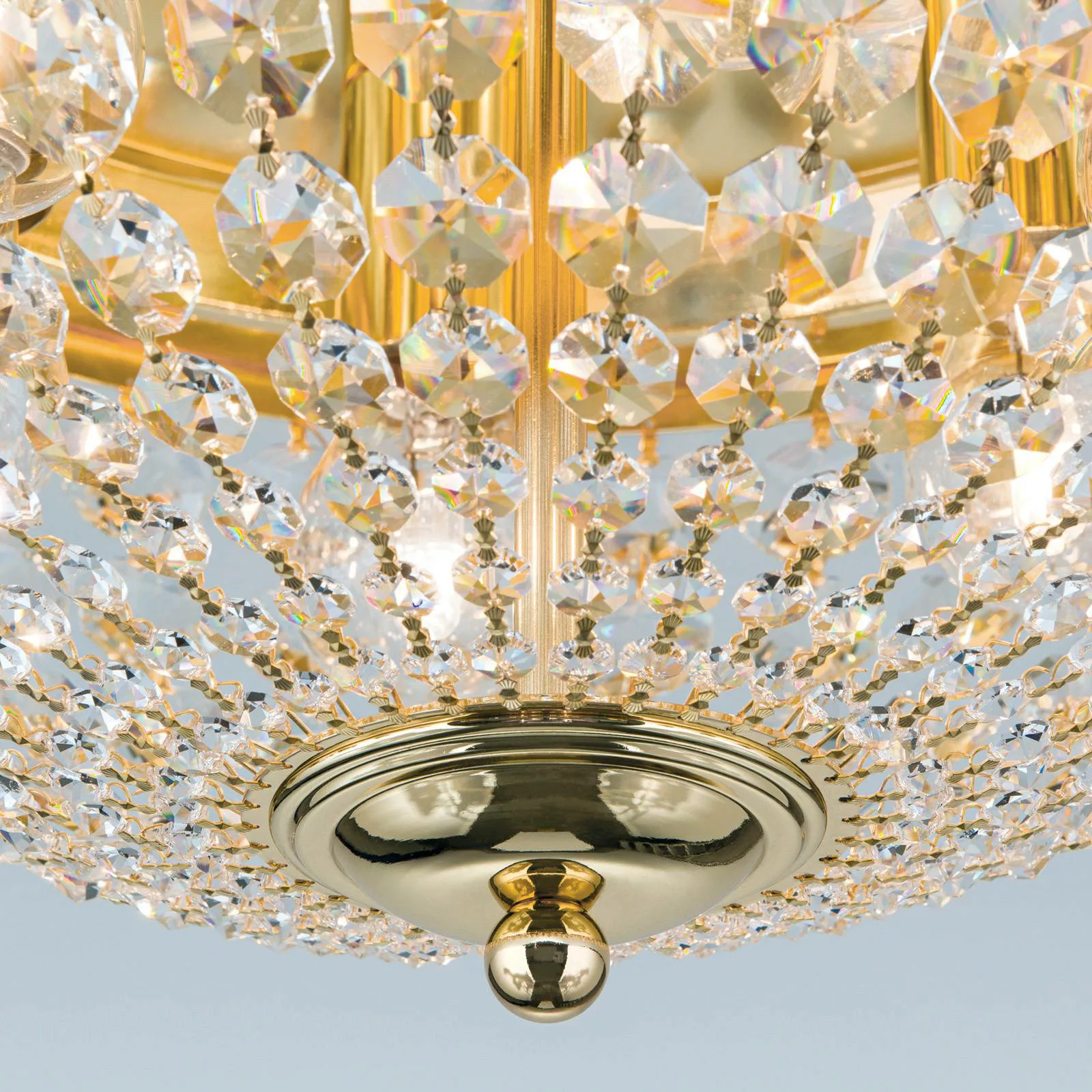 Deckenleuchte Plafond, gold/transparent, Ø 47 cm günstig online kaufen