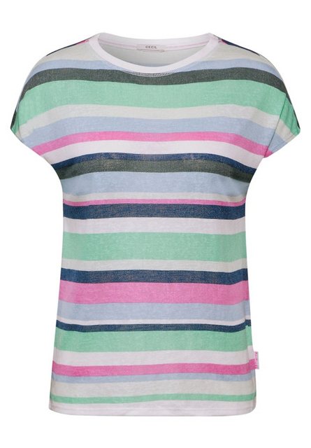 Cecil T-Shirt Cecil / Da.Shirt, Polo / LINEN OPTIC_striped t-shirt günstig online kaufen