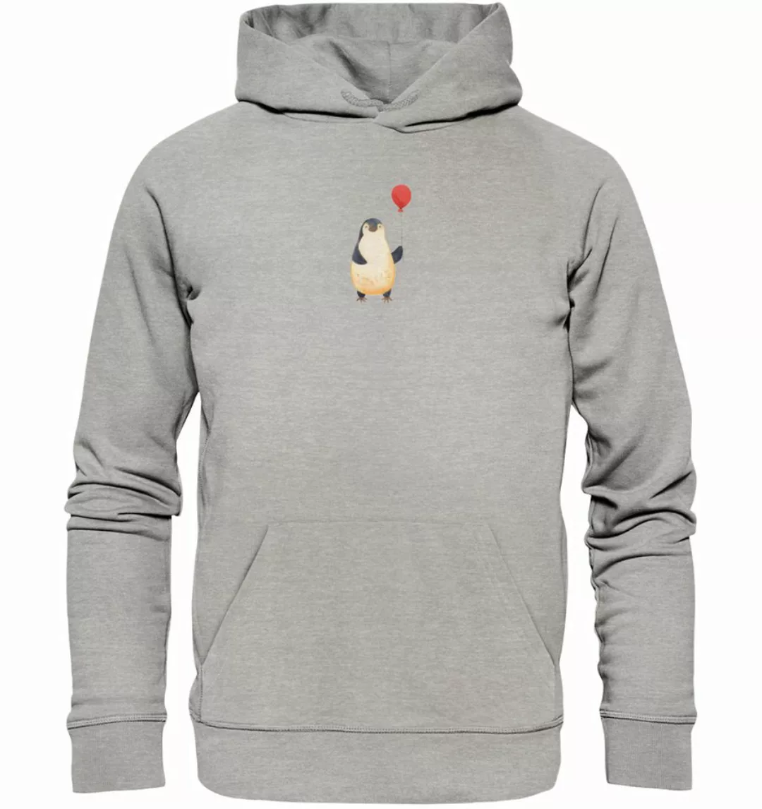 Mr. & Mrs. Panda Hoodie Größe M Pinguin Luftballon - Heather Grey - Geschen günstig online kaufen