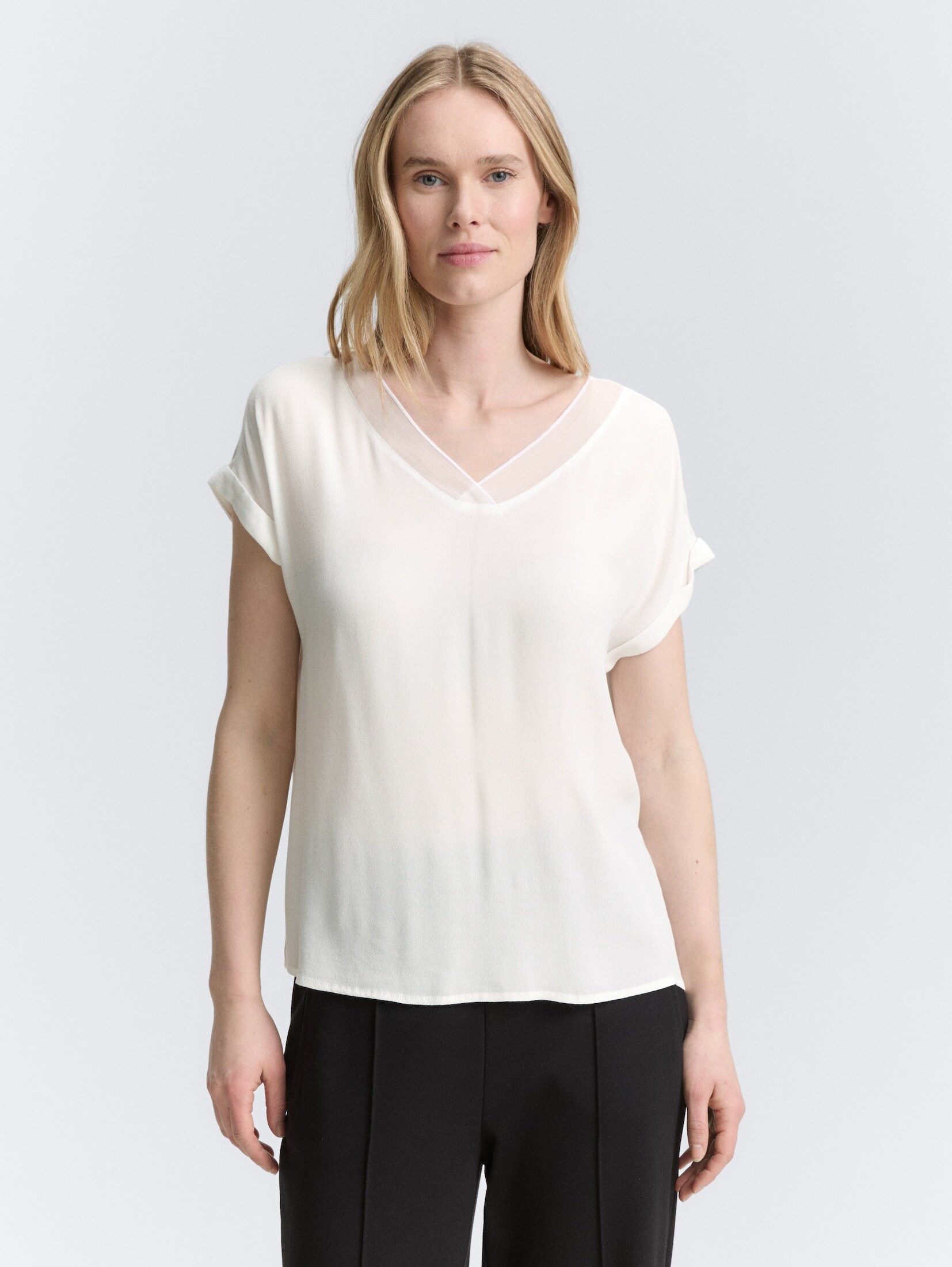 TOM TAILOR Kurzarmbluse Loose Fit Bluse günstig online kaufen
