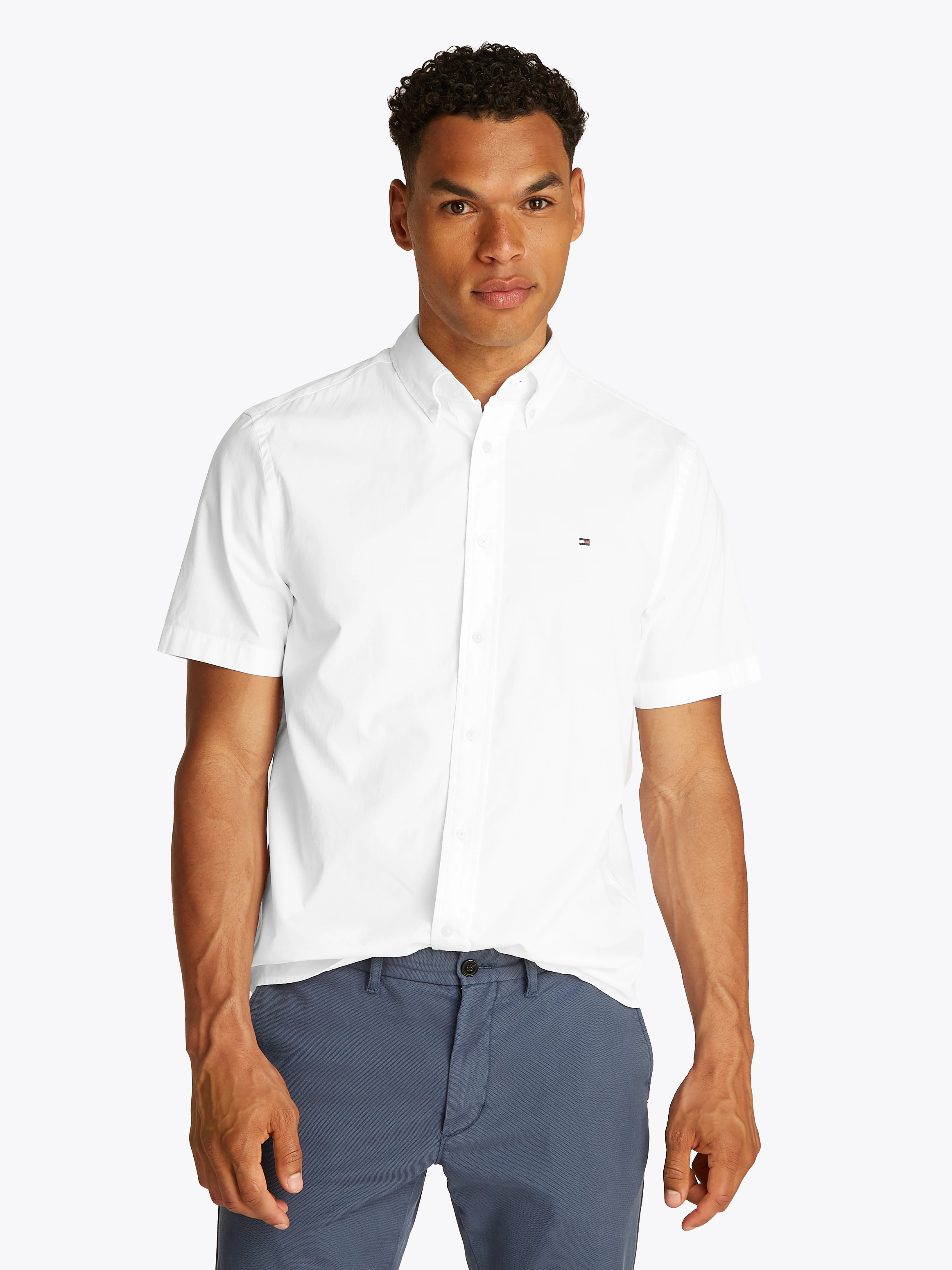 Tommy Hilfiger Kurzarmhemd "FLEX POPLIN SOLID S/S SHIRT" günstig online kaufen